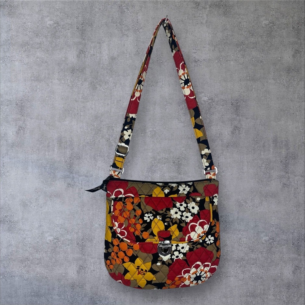 Vera Bradley Retired Bittersweet Saddle Hipster Bag Purse Quilted Floral New